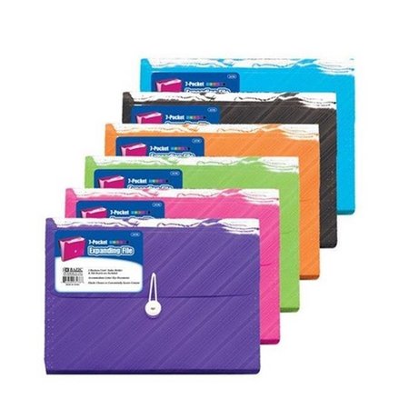 BAZIC PRODUCTS Bazic 3176  Translucent 7-Pocket Letter Size Poly Expanding File Pack of 12 3176